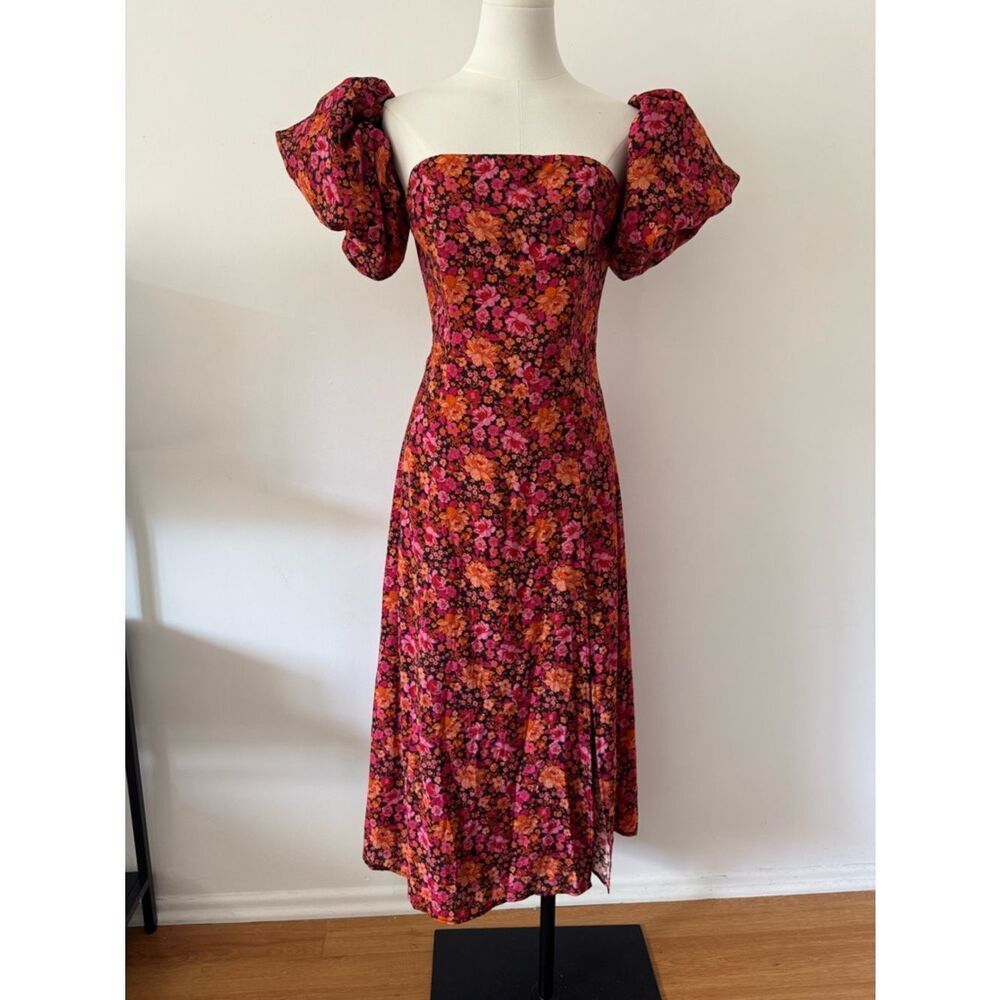 Tularosa x Revolve Floral Off the Shoulder Midi Dress Small